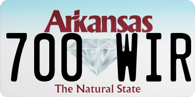 AR license plate 700WIR