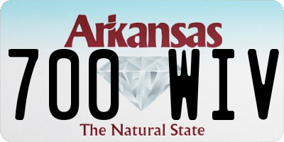 AR license plate 700WIV