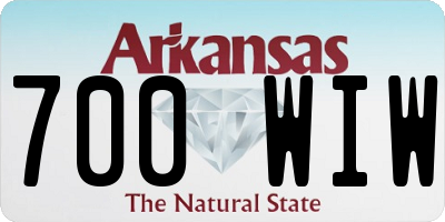 AR license plate 700WIW