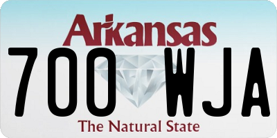 AR license plate 700WJA