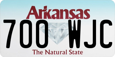 AR license plate 700WJC
