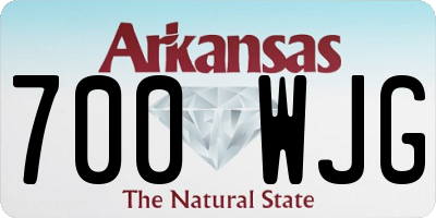 AR license plate 700WJG