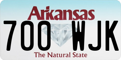 AR license plate 700WJK