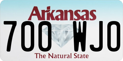 AR license plate 700WJO