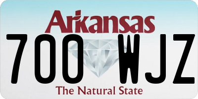 AR license plate 700WJZ
