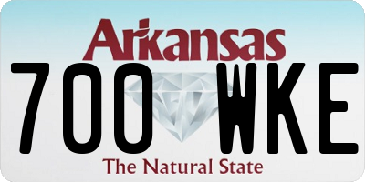 AR license plate 700WKE
