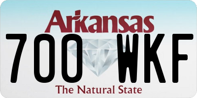 AR license plate 700WKF