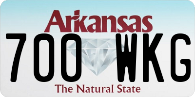 AR license plate 700WKG