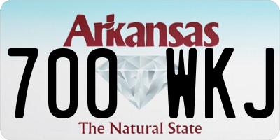 AR license plate 700WKJ