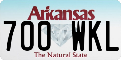 AR license plate 700WKL