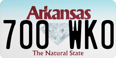 AR license plate 700WKO