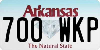 AR license plate 700WKP