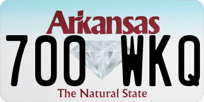 AR license plate 700WKQ
