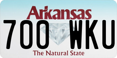 AR license plate 700WKU