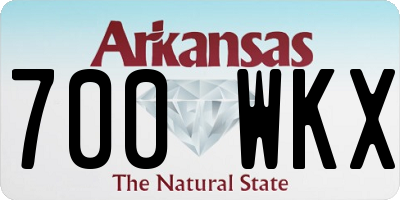 AR license plate 700WKX