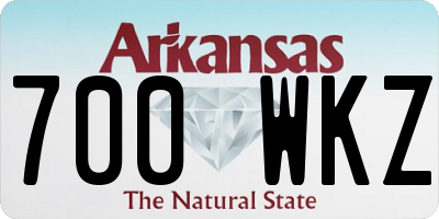 AR license plate 700WKZ