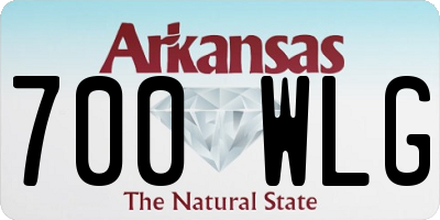 AR license plate 700WLG
