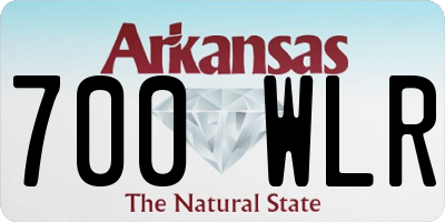 AR license plate 700WLR