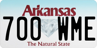 AR license plate 700WME