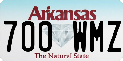 AR license plate 700WMZ