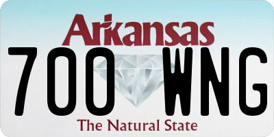 AR license plate 700WNG