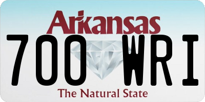 AR license plate 700WRI