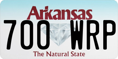 AR license plate 700WRP