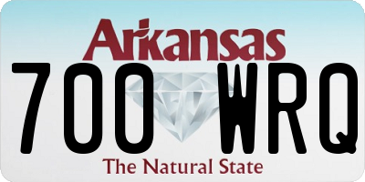 AR license plate 700WRQ