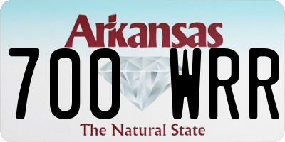 AR license plate 700WRR