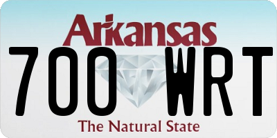 AR license plate 700WRT