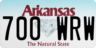 AR license plate 700WRW