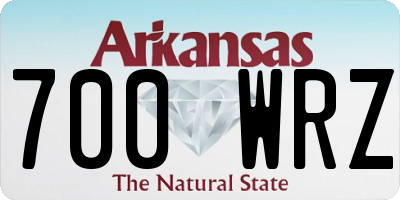 AR license plate 700WRZ