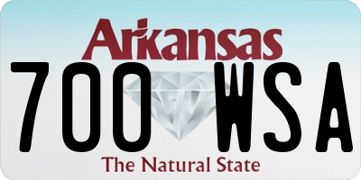 AR license plate 700WSA