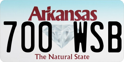 AR license plate 700WSB