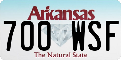 AR license plate 700WSF