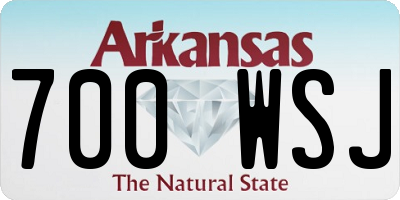 AR license plate 700WSJ