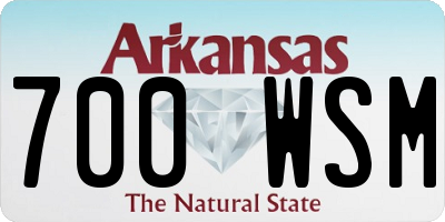 AR license plate 700WSM