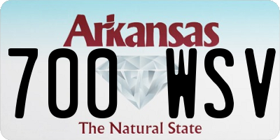 AR license plate 700WSV