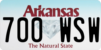 AR license plate 700WSW