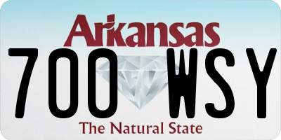 AR license plate 700WSY