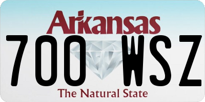 AR license plate 700WSZ