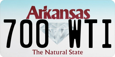 AR license plate 700WTI