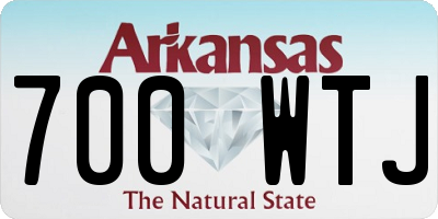 AR license plate 700WTJ