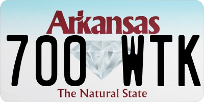 AR license plate 700WTK