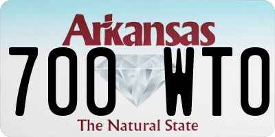AR license plate 700WTO