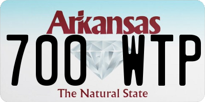 AR license plate 700WTP