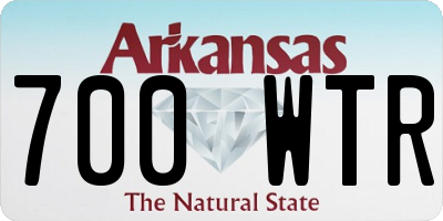 AR license plate 700WTR