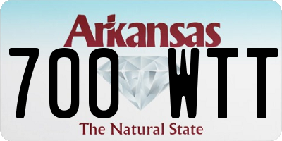 AR license plate 700WTT
