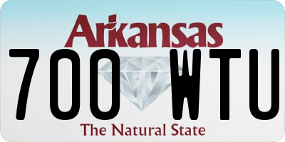 AR license plate 700WTU