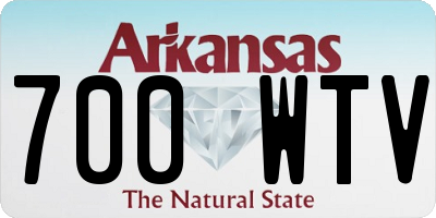 AR license plate 700WTV